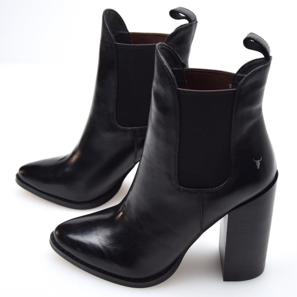 Windsor Smith Louie Black Leather Ankle Boots